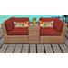 Laguna 3 Piece Outdoor Wicker Patio Furniture Set 03b in Terracotta - TK Classics Laguna-03B-Terracotta