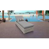 Coast Chaise Outdoor Wicker Patio Furniture in Grey - TK Classics Coast-1X-Grey