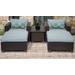 Belle 5 Piece Outdoor Wicker Patio Furniture Set 05a in Spa - TK Classics Belle-05A-Spa