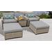 Monterey 5 Piece Outdoor Wicker Patio Furniture Set 05a in Grey - TK Classics Monterey-05A-Grey