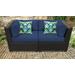 Barbados 2 Piece Outdoor Wicker Patio Furniture Set 02a in Navy - TK Classics Barbados-02A-Navy