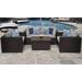 Belle 5 Piece Outdoor Wicker Patio Furniture Set 05b in Grey - TK Classics Belle-05B-Grey