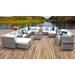 Florence 17 Piece Outdoor Wicker Patio Furniture Set 17a in Sail White - TK Classics Florence-17A-White