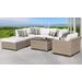 Monterey 7 Piece Outdoor Wicker Patio Furniture Set 07d in Sail White - TK Classics Monterey-07D-White