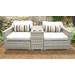 Fairmont 3 Piece Outdoor Wicker Patio Furniture Set 03b in Sail White - TK Classics Fairmont-03B-White