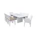 Miami Rectangular Outdoor Patio Dining Table w/ with 6 Armless Chairs and 2 Chairs w/ Arms in Wheat - TK Classics Miami-Dtrec-Kit-6Adc2Dcc-Wheat