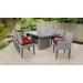 Florence Rectangular Outdoor Patio Dining Table w/ 6 Armless Chairs And 2 Chairs W/ Arms in Terracotta - TK Classics Florence-Dtrec-Kit-6Adc2Dcc-Terracotta