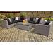 Florence 8 Piece Outdoor Wicker Patio Furniture Set 08d in Black - TK Classics Florence-08D-Black