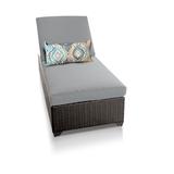 Classic Chaise Outdoor Wicker Patio Furniture in Grey - TK Classics Classic-1X-Grey