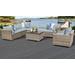 Monterey 8 Piece Outdoor Wicker Patio Furniture Set 08b in Spa - TK Classics Monterey-08B-Spa