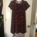 Lularoe Dresses | Euc Maroon Carly Size Xxs, Boom Box Print | Color: Red | Size: Xxs