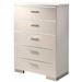 Ebern Designs Johari Wood & Metal 5 Drawer Chest in Gray/White | 50.75 H x 35 W x 17.75 D in | Wayfair C97CEFD7877F4A59862303DE451D1243