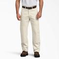 Dickies Men's Relaxed Fit Double Knee Carpenter Painter's Pants - Natural Beige Size 40 30 (2053)