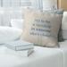 East Urban Home Handwritten Try To Be A Rainbow Quote Linen Pillow Cover Linen in Blue | 16 H x 16 W x 0.5 D in | Wayfair