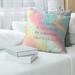 East Urban Home Handwritten Try To Be A Rainbow Quote Linen Pillow Cover Linen | 20 H x 20 W x 0.5 D in | Wayfair E9DD9A3EC8A541AD8814A382A237B5DB