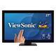 ViewSonic TD2760 27 Inch Full HD 10-Point Touch Monitor with RS232, VGA, HDMI, DisplayPort, Adjustable Stand, Eye Care for Remote Collaboration