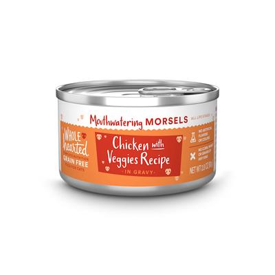 WholeHearted All Life Stages Grain-Free Chicken with Veggies Recipe Morsels in Gravy Wet Cat Food, 2.8 oz., Case of 12