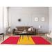 Red 60 x 0.4 in Area Rug - East Urban Home Kansas City Football Stripes Poly Area Rug Chenille | 60 W x 0.4 D in | Wayfair