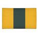 White 36 x 0.4 in Area Rug - East Urban Home Green Bay Football Stripes Poly Yellow Area Rug Chenille | 36 W x 0.4 D in | Wayfair