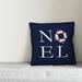 The Holiday Aisle® Archer Noel Life Preserver Throw Pillow Cover Polyester/Polyfill blend | 16 H x 16 W x 1.5 D in | Wayfair