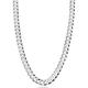 Miabella Solid 925 Sterling Silver Italian 7mm Diamond Cut Cuban Link Curb Chain Necklace for Men Women, 16, 18, 20, 22, 24, 26, 30 Inch (22)