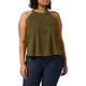 Urban Classics Damen Ladies Peached Rib Neckholder Sport Tank Top, Grün (Olive 00176), X-Large (Herstellergröße: XL)