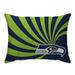 Seattle Seahawks Super Plush Mink Wave Bed Pillow - Blue