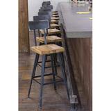 The Strong Oaks Woodshop Brew Haus Bar & Counter Stool Wood/Metal in Black/Brown | 38 H x 18 W x 18 D in | Wayfair BS-111-30