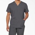 Dickies Men's Eds Signature V-Neck Scrub Top - Pewter Gray Size 5Xl (81906)