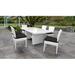 Wade Logan® Azyon 7 Piece Outdoor Dining Set w/ Cushions Metal in White | Wayfair 7234ADFC008B41E4A5799460E18C17DC