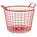Gracie Oaks Metal/Wire Basket Metal in Red | 12 H x 15.75 W x 15.75 D in | Wayfair 87F23B3BECDD47789AE7CA1DDC08B0AE