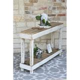 Highland Dunes Mcchristian 46" Solid Wood Console Table Wood in Brown/Green | 28 H x 46 W x 10 D in | Wayfair 75E0193586504074BF780291FDD7FA3C