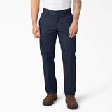 Dickies Men's Flex Regular Fit Cargo Pants - Dark Navy Size 48 34 (WP595)