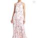 Anthropologie Dresses | Anthro (Monique Lhuillier) "Freesia Maxi Dress" | Color: Silver | Size: 4