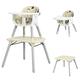 COSTWAY Convertible Baby High Chair, Adjustable Infant Dining Chair with Removable 2-Position Tray, 5-Point Harness, Toddler Feeding Highchair for 6-36 Months (Beige)