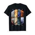 Space Solar System Planet Panels T-Shirt