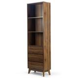 Brayden Studio® Shenice Standard Bookcase Wood in Brown | 76.75 H x 23.5 W x 12 D in | Wayfair 294B2054B5A540BE97D5E34197911390