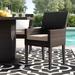 Lark Manor™ Anastase Patio Dining Armchair w/ Cushion in Brown | 35 H x 23 W x 21 D in | Wayfair 420C0B390010451F8E5F803AD1C3F4B8