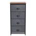 Costway Chest Storage Tower Side Table Display Storage with 4 Drawers-Black