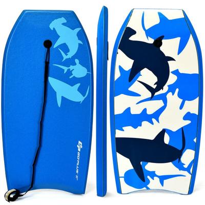 Costway Lightweight Super Bodyboard Surfing with E...