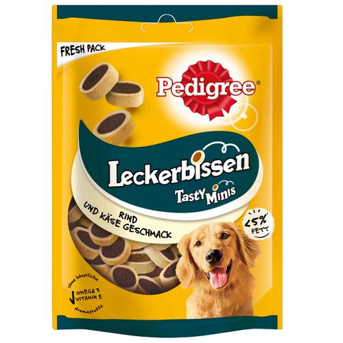 12x140g 140g Leckerbissen Mini-Happen Käse & Rind Pedigree Hundesnack
