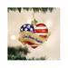 Old World Christmas God Bless America Heart Hanging Figurine Ornament Glass in Red | 3 H x 3.25 W x 1 D in | Wayfair 30037