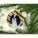 The Holiday Aisle® Japanese Chin Holiday Christmas Hanging Figurine Ornament Ceramic/Porcelain in Black/Green/Red | 3 H x 3 W x 0.25 D in | Wayfair