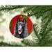 The Holiday Aisle® Belgian Sheepdog Snowflakes Holiday Christmas Hanging Figurine Ornament /Porcelain in Black/Red | 3 H x 3 W x 0.25 D in | Wayfair