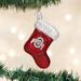 Old World Christmas NCAA Stocking Hanging Figurine Ornament Glass in Red/Gray/White | 5 H x 3 W x 1.25 D in | Wayfair 64808