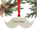 The Holiday Aisle® Personalized Laser Engraved Christmas Hanging Figurine Ornament Wood in Brown | 4 H x 4 W x 4 D in | Wayfair
