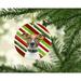 The Holiday Aisle® Holiday Christmas Jack Russell Terrier Hanging Figurine Ornament /Porcelain in Blue/Green/Red | 3 H x 3 W x 0.25 D in | Wayfair