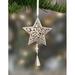 The Holiday Aisle® Pearls & Bell Star Holiday Shaped Ornament Metal in Gray/Yellow | 4 H x 3.5 W x 1 D in | Wayfair