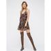 Free People Dresses | $128 Free People Women’s Pink Ellie Mini Dress Velvet New | Color: Black/Tan | Size: Xs