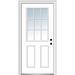 Verona Home Design Smooth 9 Lite 2-Panel External Grilles Fiberglass Prehung Front Entry Doors Fiberglass | 81.75 H x 30 W x 4.56 D in | Wayfair